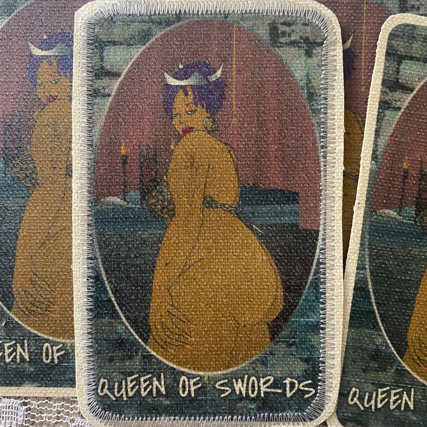 queen of swords canvas patch