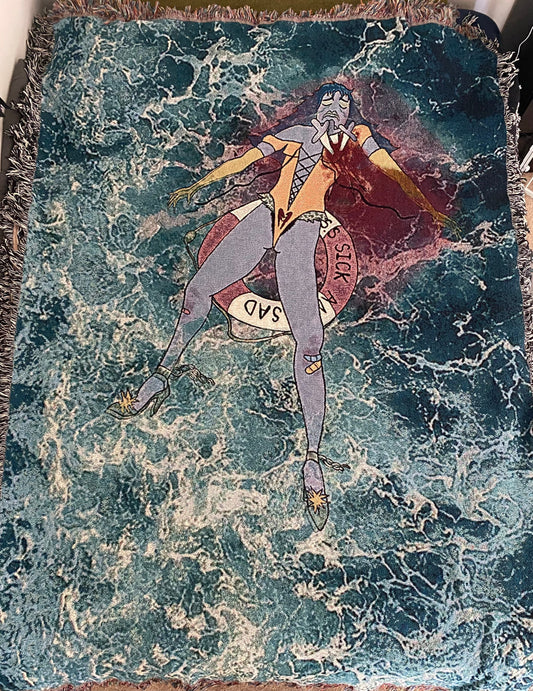 Three of Swords Woven blanket