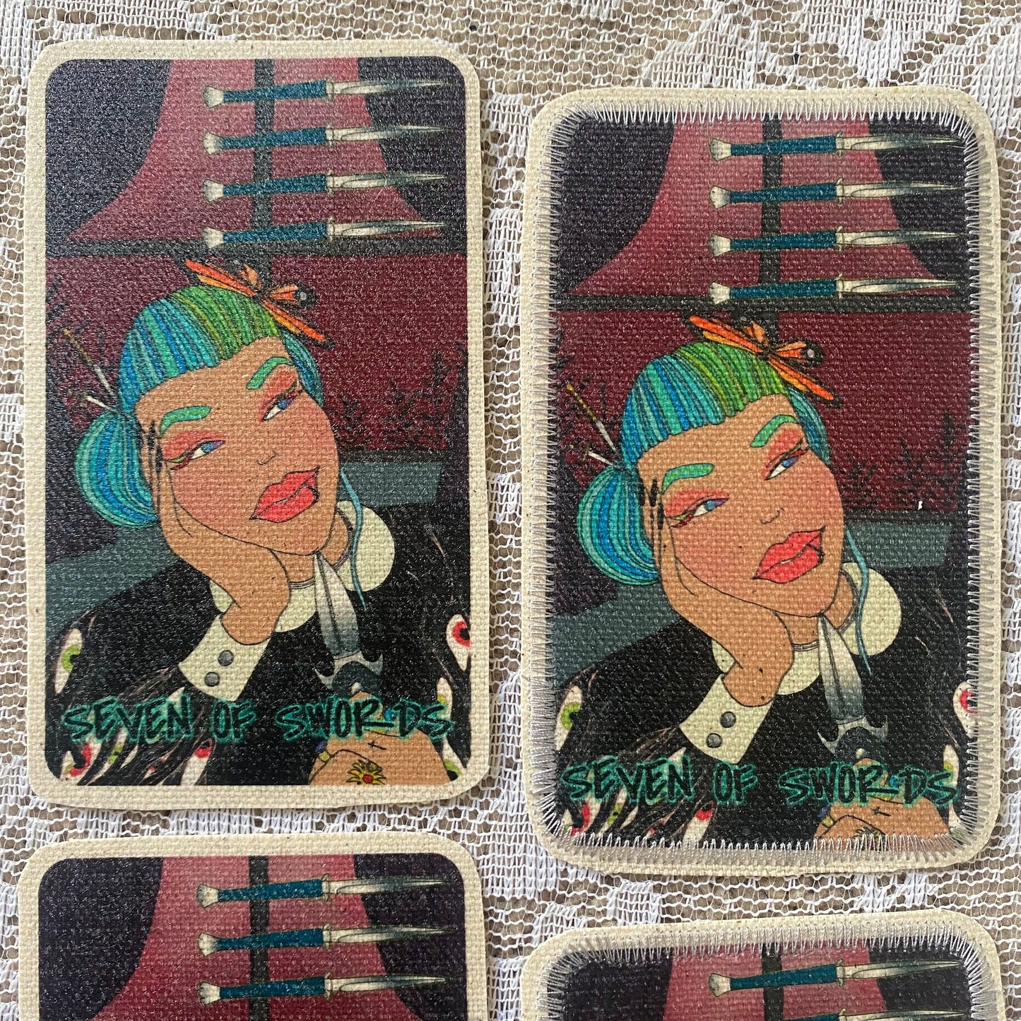 Seven of Swords Canvas Patch