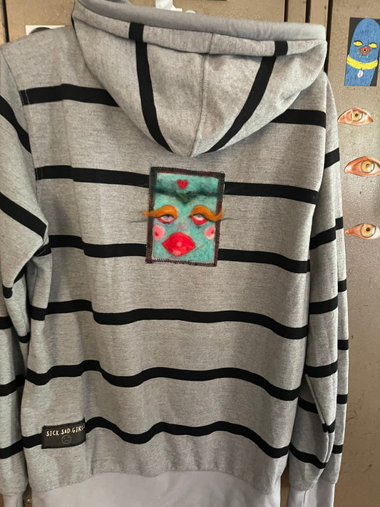 Striped (soft sculpture) hoodie