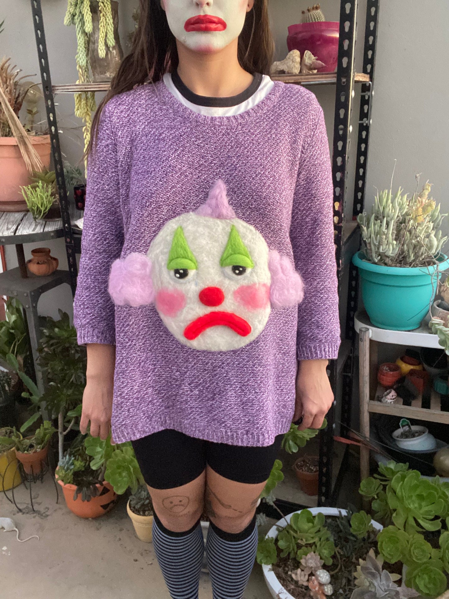 Clown (soft sculpture) Sweater