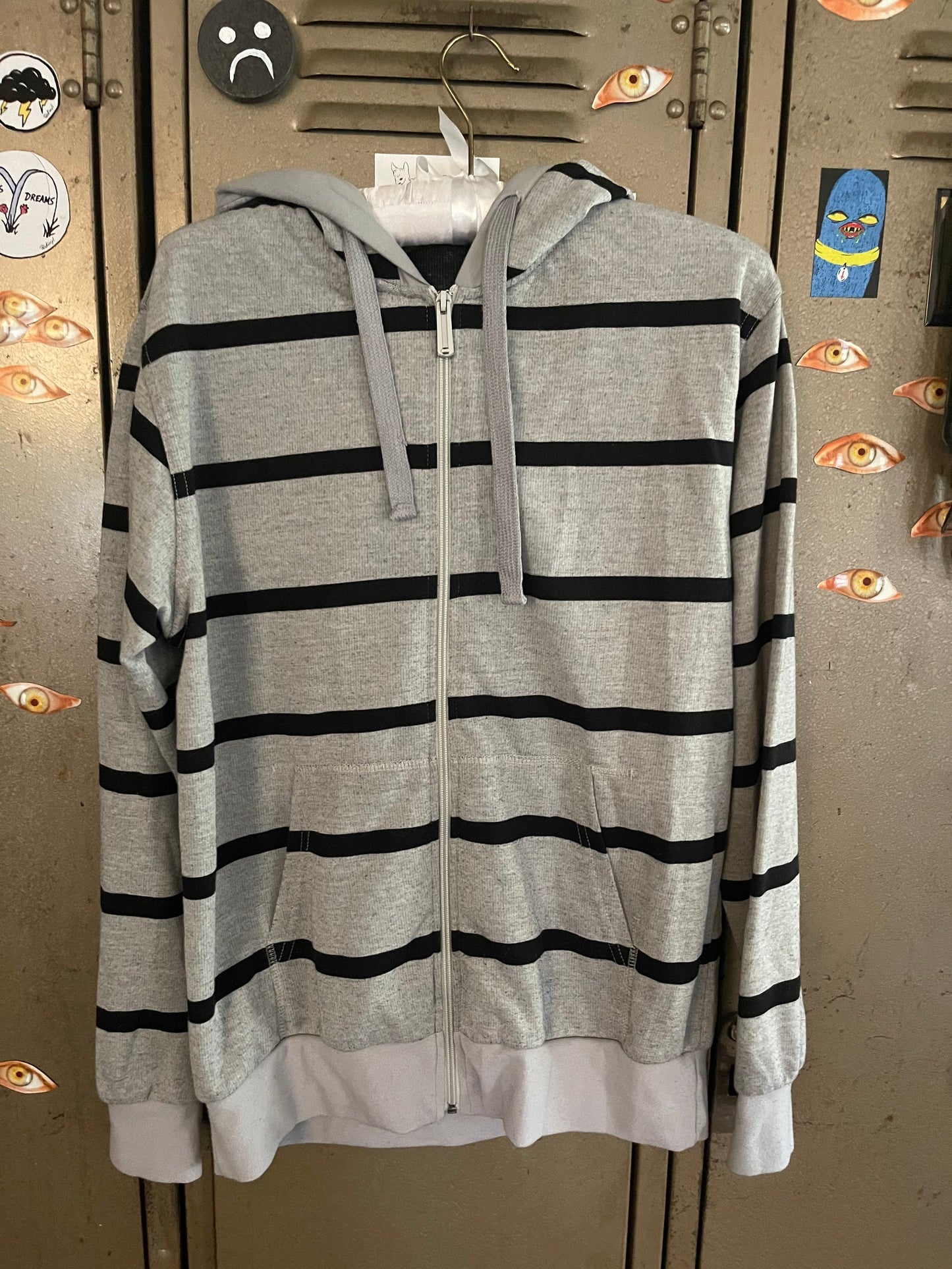 Striped (soft sculpture) hoodie