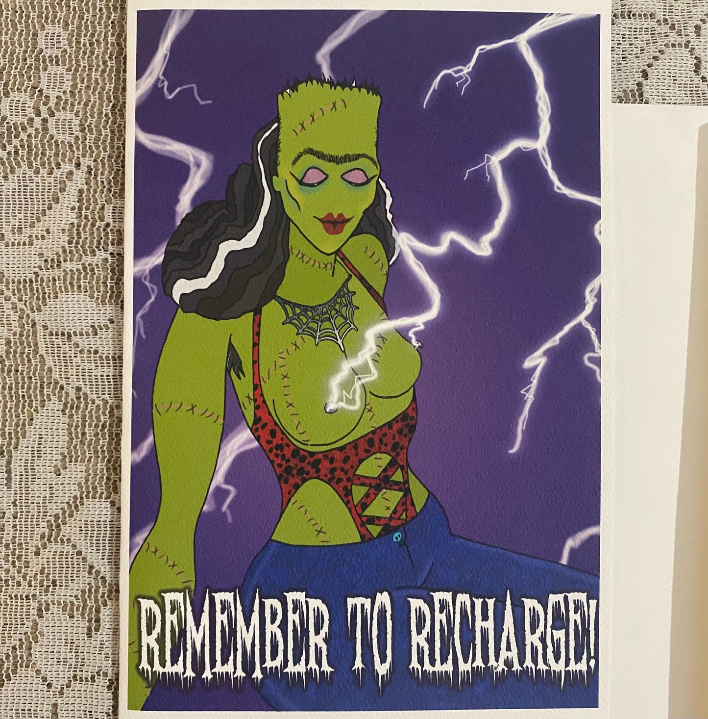 recharge handmade card