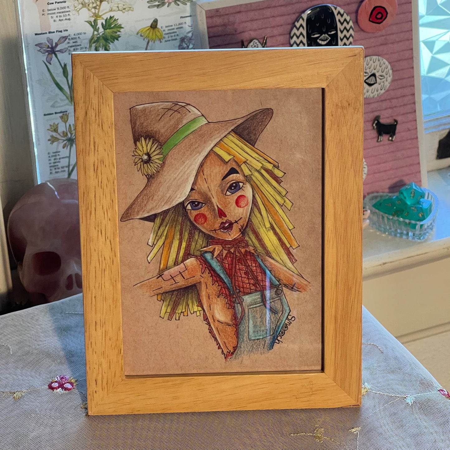 scarecrow framed print