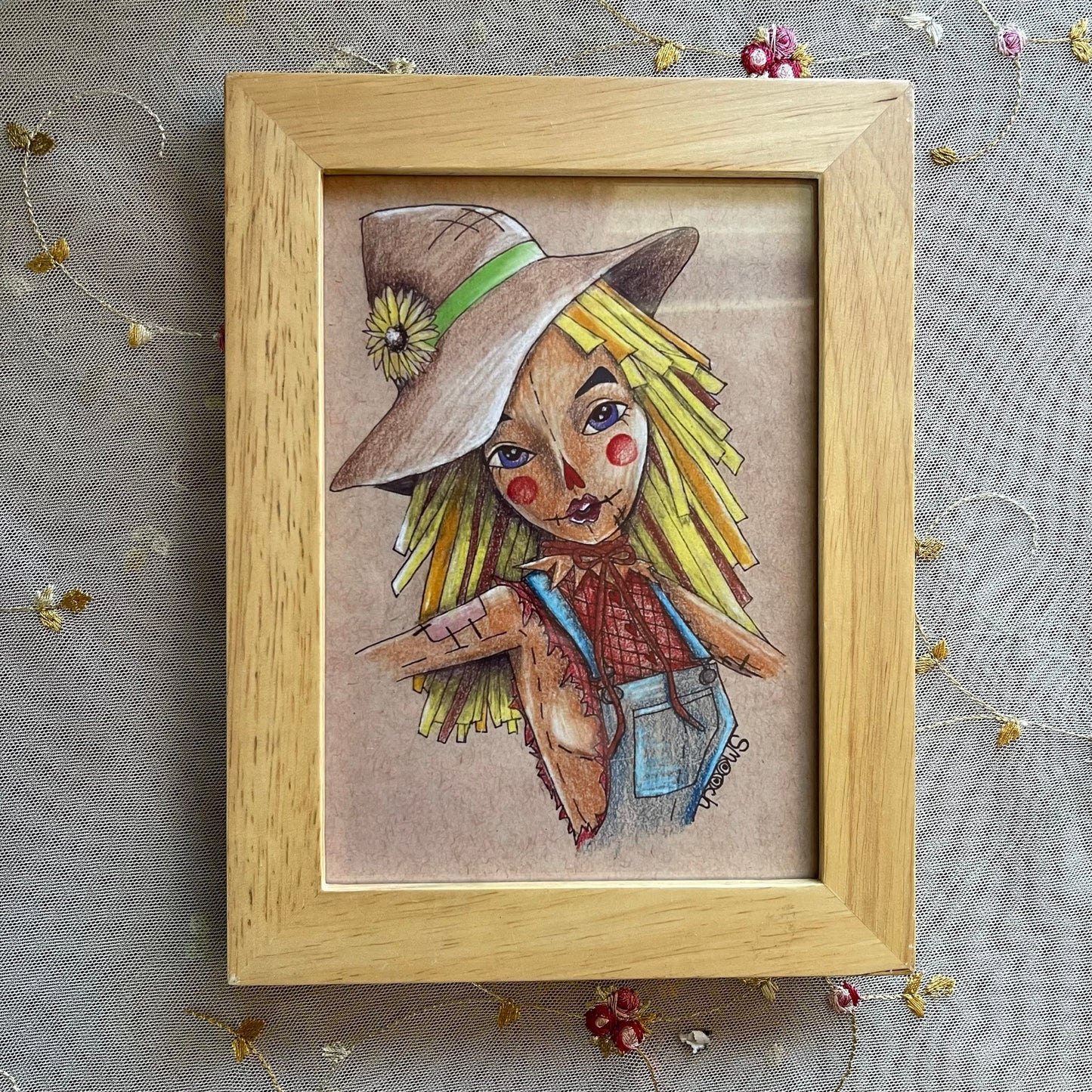 scarecrow framed print