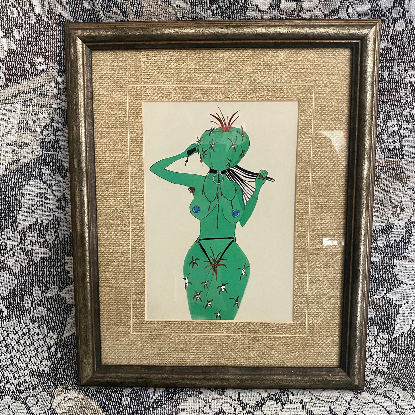 cactus cutie framed print