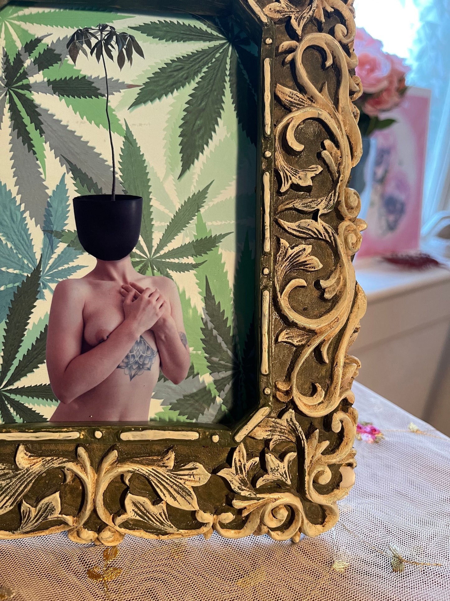 pothead framed print