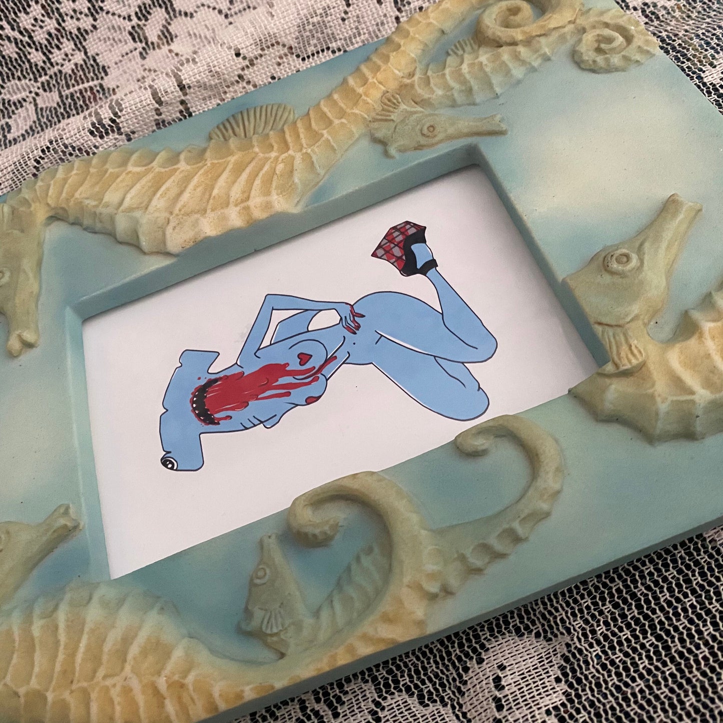 shark bait framed print