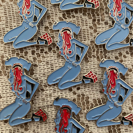 Shark Bait enamel pin