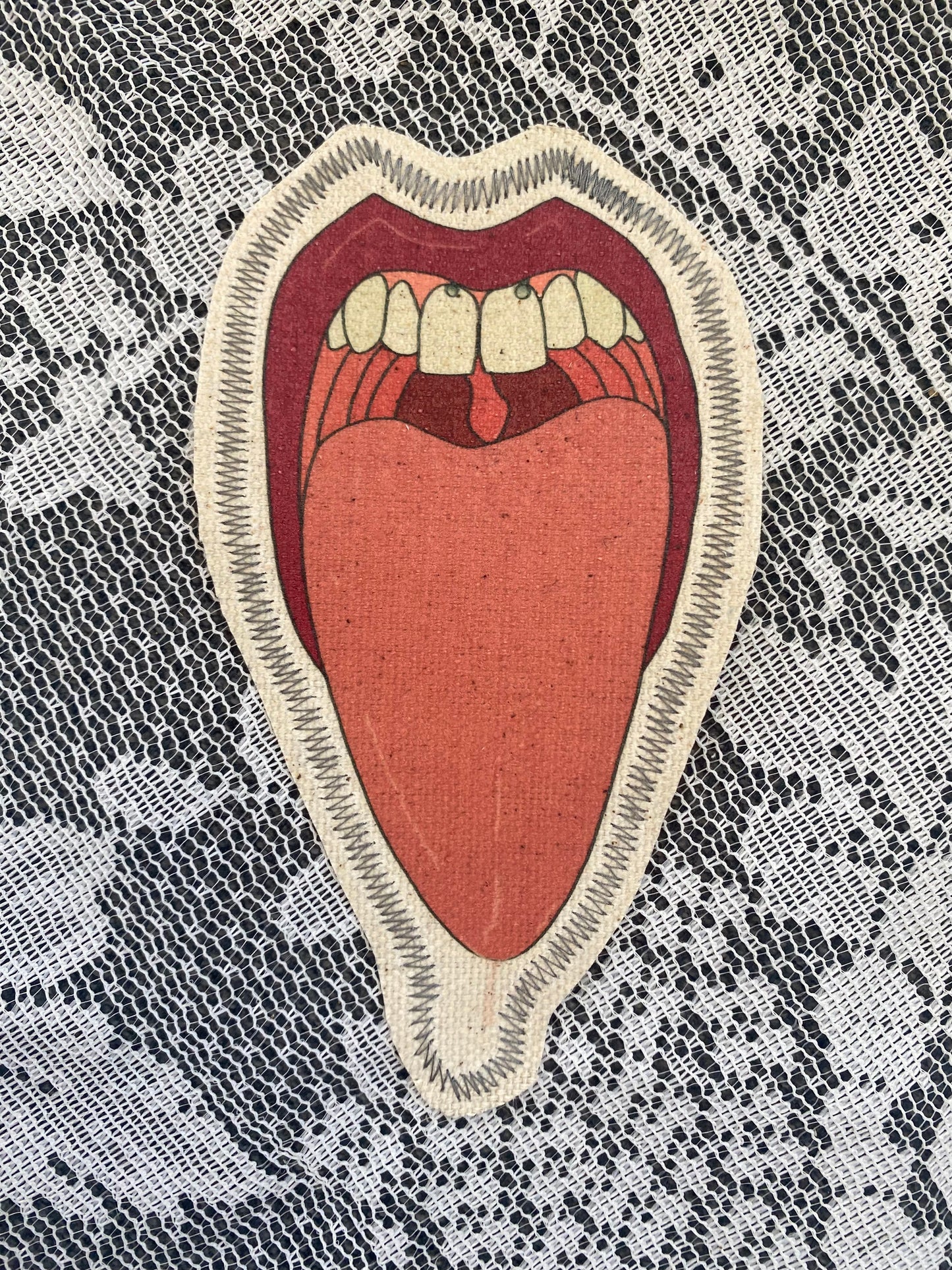 Loud Mouth canvas patch