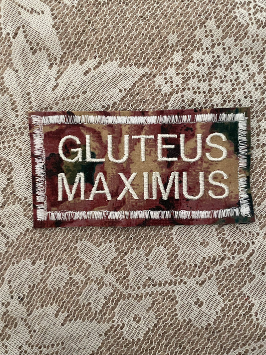 Gluteus Maximus Embroidered Patch