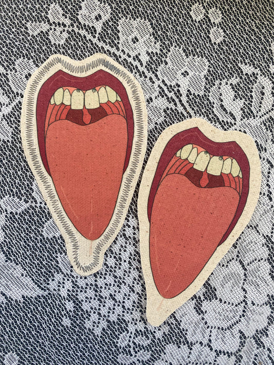 Loud Mouth canvas patch