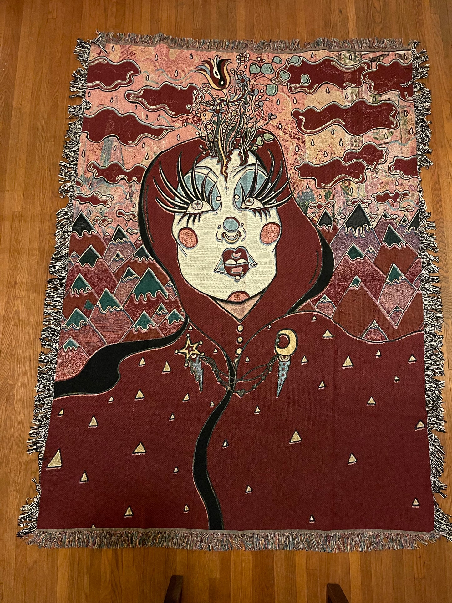 Two of Wands Woven Blanket