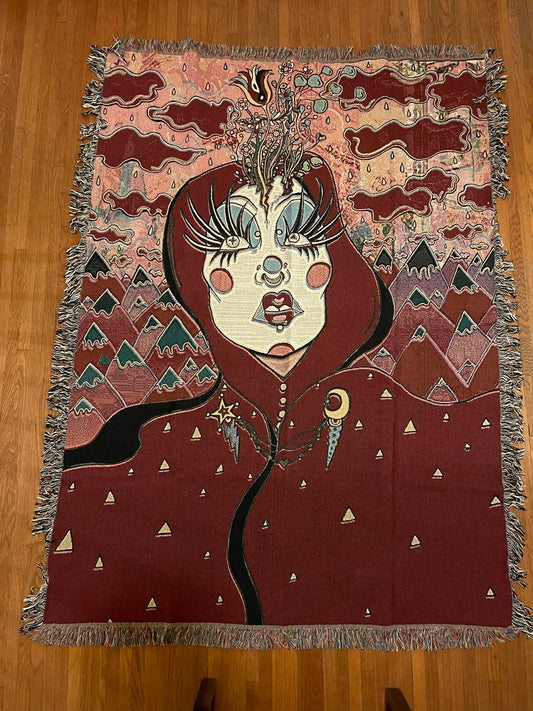 Two of Wands Woven Blanket