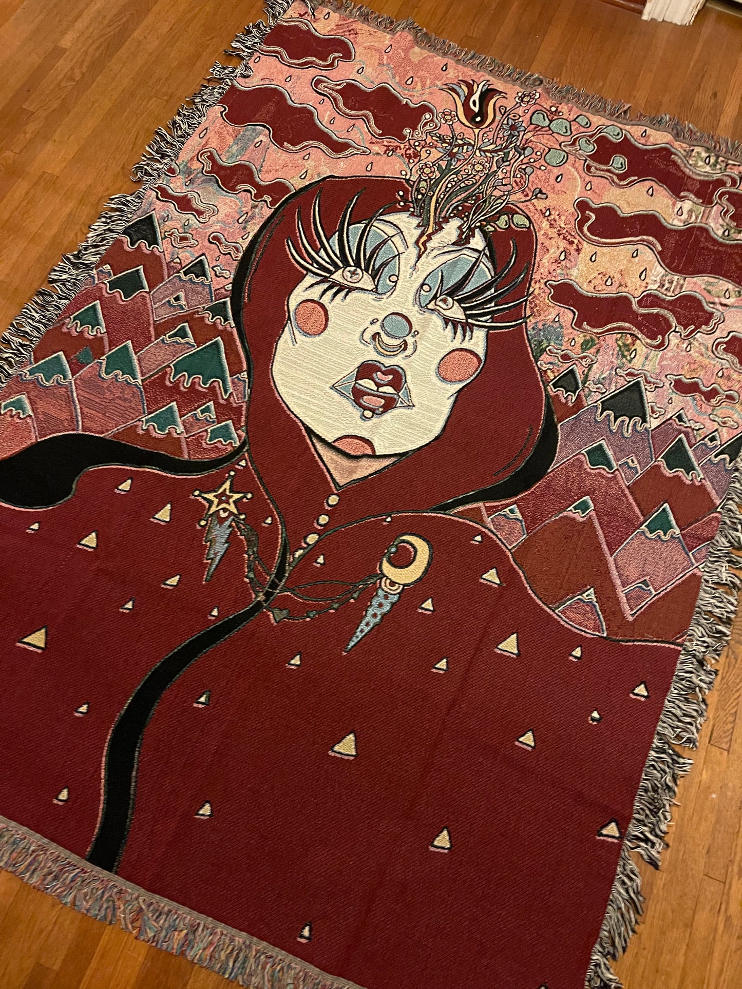Two of Wands Woven Blanket